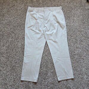Savane Men’s Eco- Start Dress Khaki Flat Front Dress Pants- Size 44W X 32L NWT